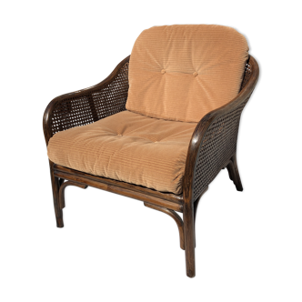 Rattan armchair and cane kok