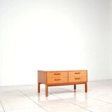 Teak low chest of drawers by Kai Kristiansen for Feldballes Mobler