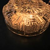 Round cast glass ceiling light