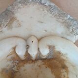 Antique holy water font in Italian Baroque marble