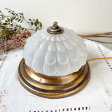 Vintage table lamp antique glass globe