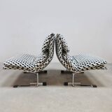 Vintage Italian design Onda Wave lounge chairs Giovanni Offredi Saporiti