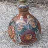 Set of 2 stoneware lamps by Jean Claude Courjault La Cerisaie.