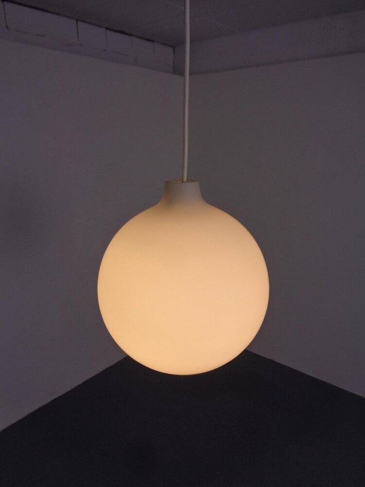 Opaline Glass Satellite Pendant Lamps by Vilhelm Wohlert for Louis Poulsen, 1960s, Set of 2