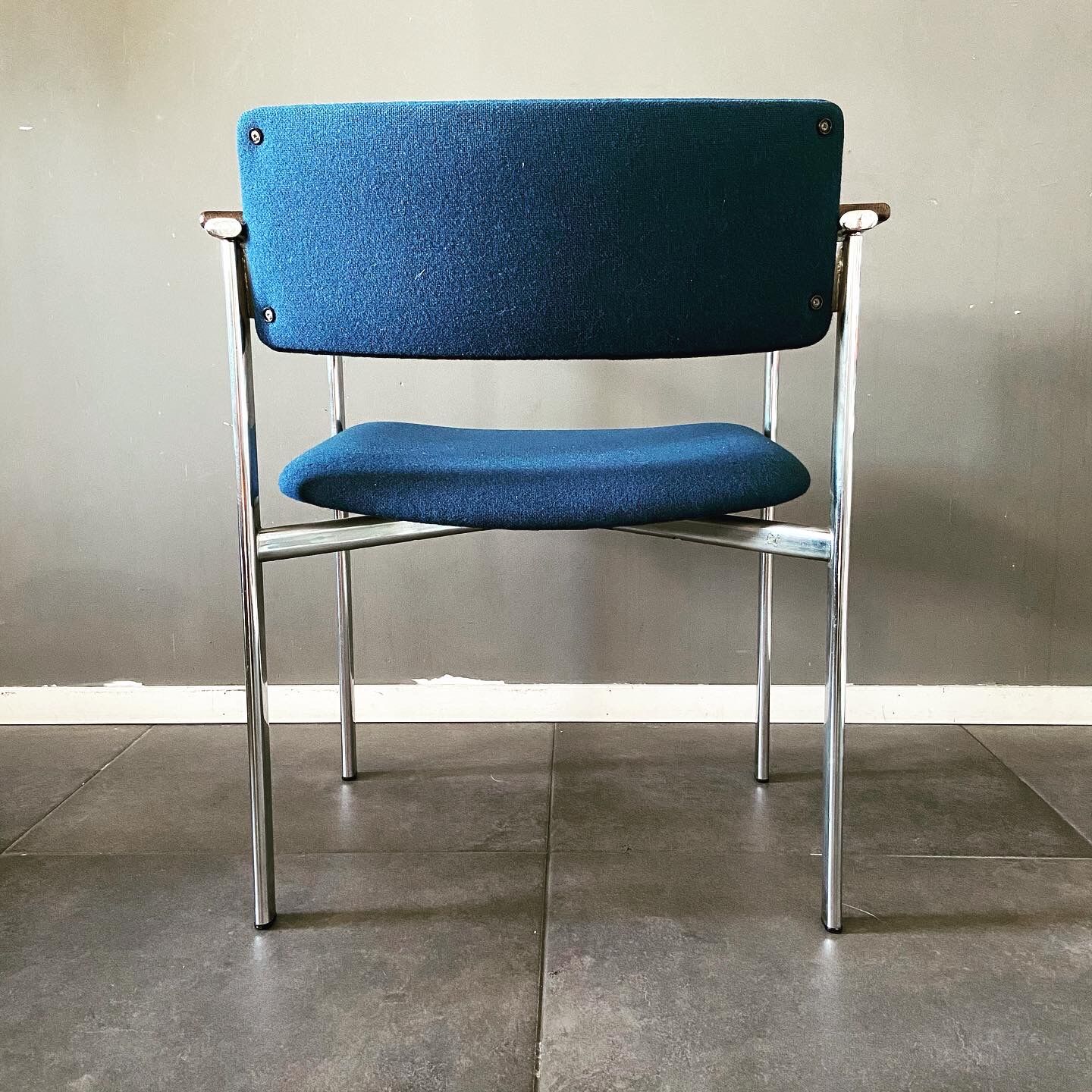 Tubular steel armchair Kiki by Ilmari Tapiovaara for Merva Finland 1960