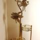 Floor lamp with flower bed - Hollywood Regency, brass and glass, 1970s.