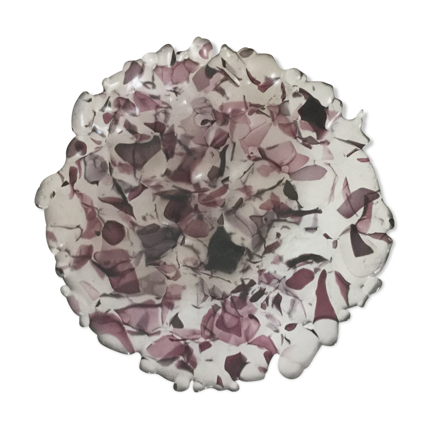 Trinket bowl signed glass paste