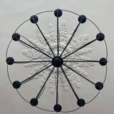 Matte black metal pendant light