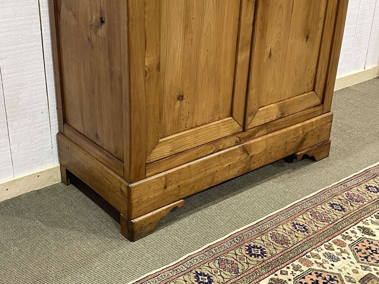 Small Louis Philippe 19th century cherry wood wardrobe with a drawer at the top