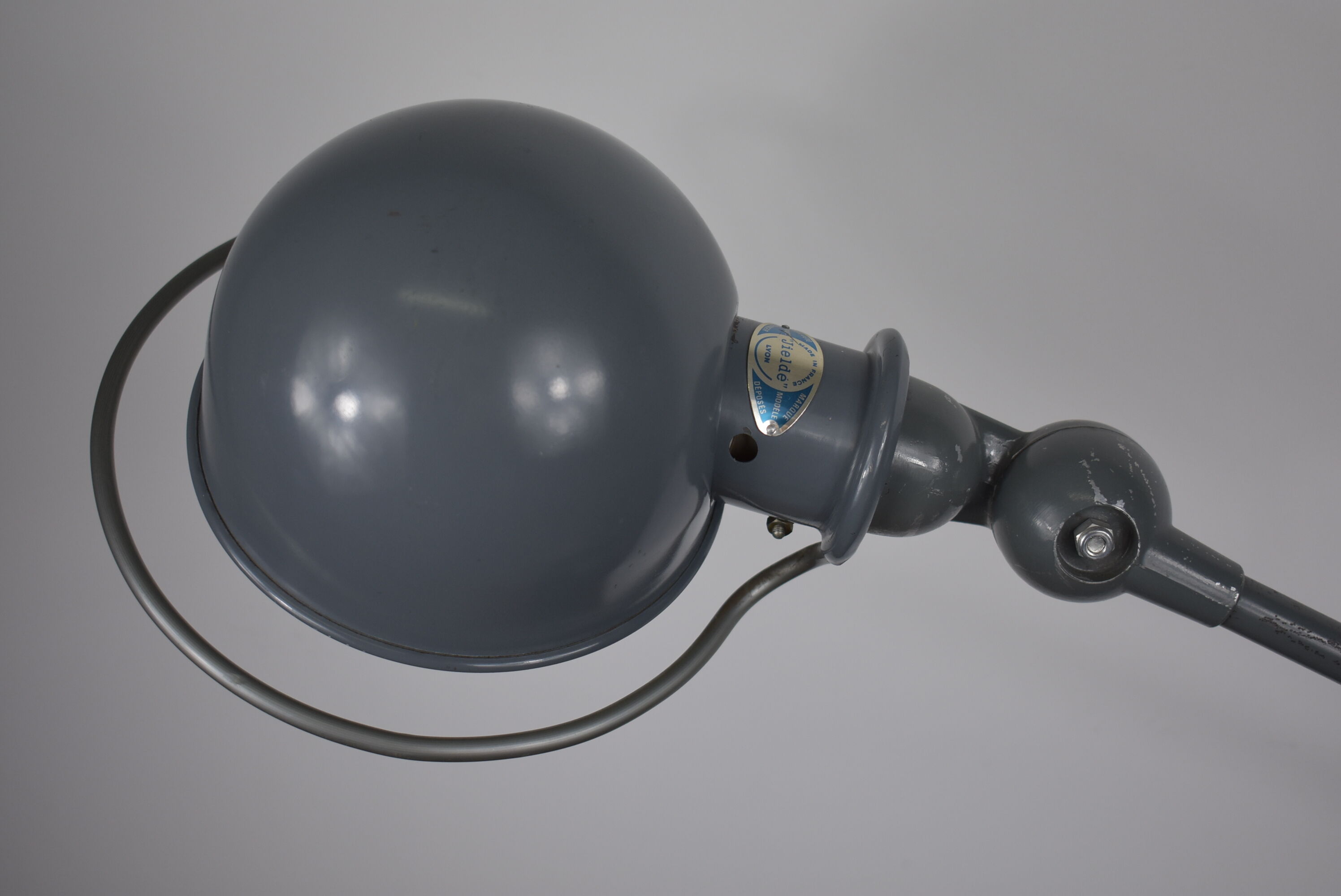 Jielde lamp on industrial metal base