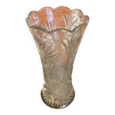 Vase Ancien Verre Moulé Années 70 Made In Germany Vintage