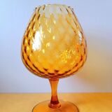 Amber glass vase Empoli 1970