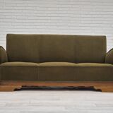 1950s, Danish 3 seater sofa in original very good condition, oak wood.