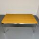 Large table design USM Haller wooden top and chrome structure