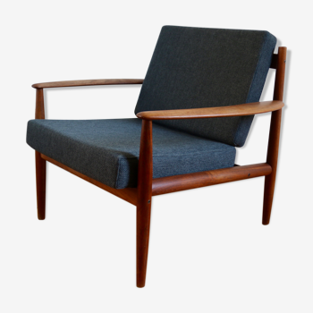 Fauteuil scandinave en teck Grete Jalk