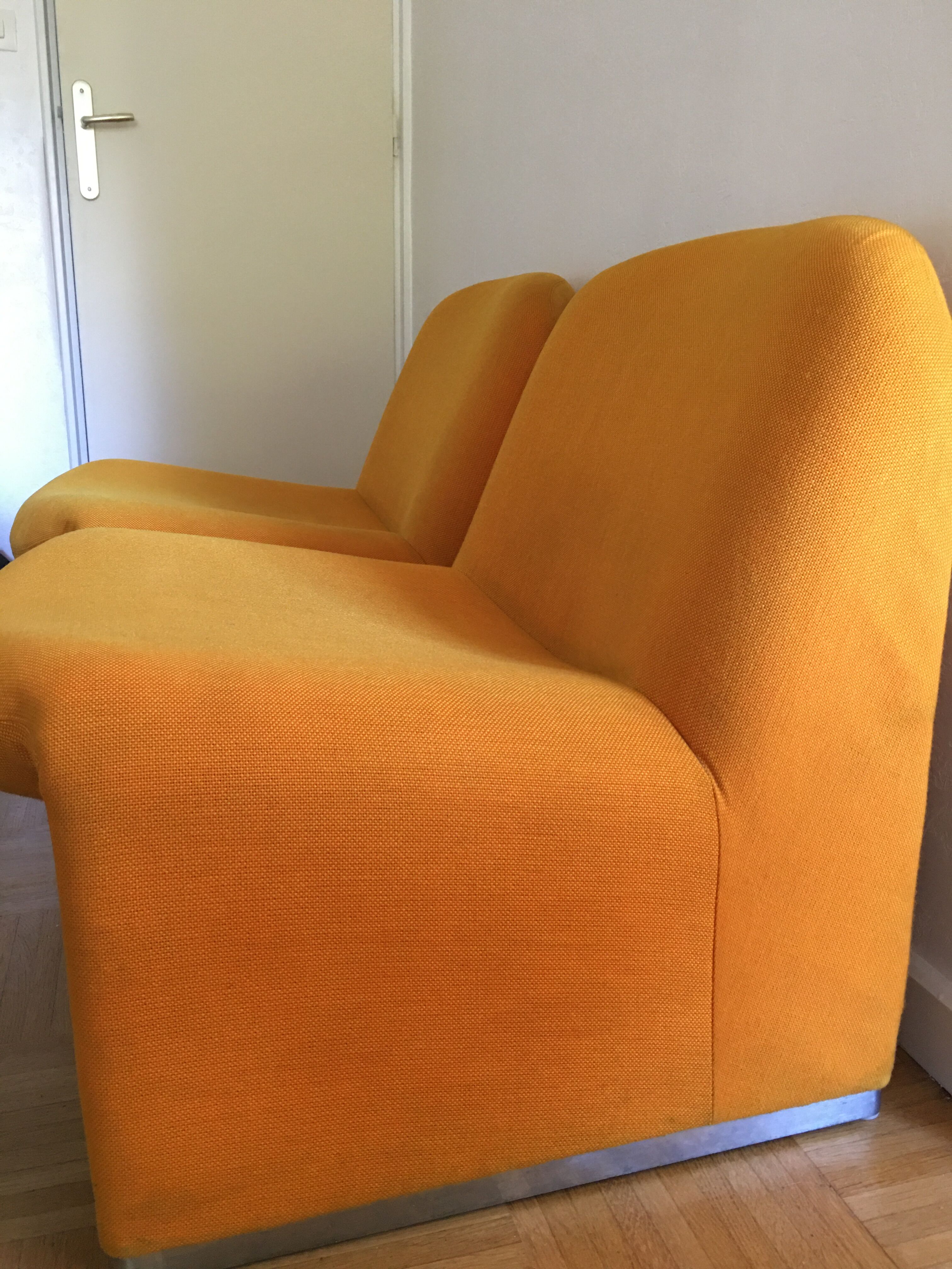 Giancarlo Piretti's Alky armchair for Castelli, 1970s orange-yellow