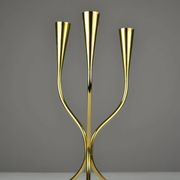 Polished Brass Candelabra by Gunnar Ander for Ystad-Metall, Sweden 1960s