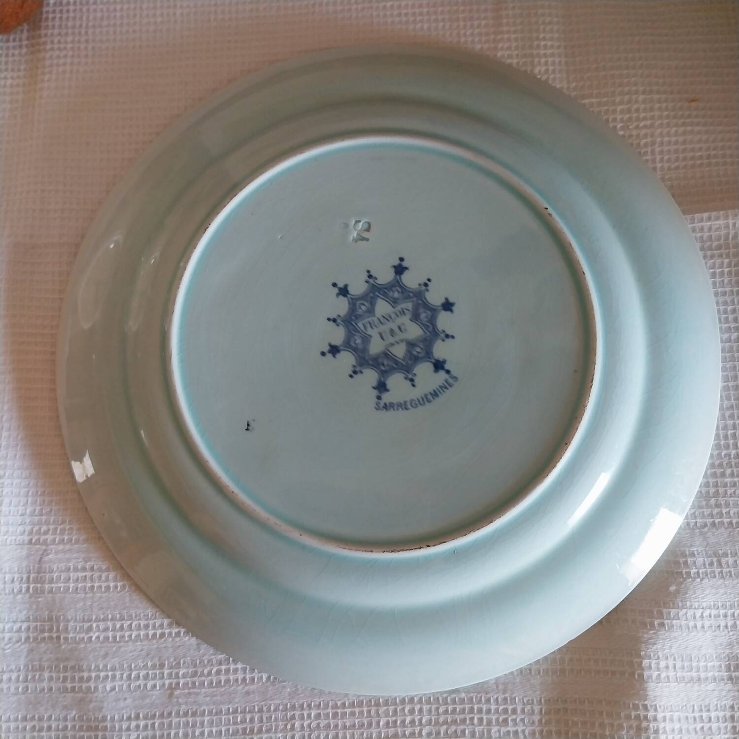 Old flat plate Sarreguemines U&C model François