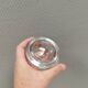 A set of iittala candle holders in clear transparent glass.
