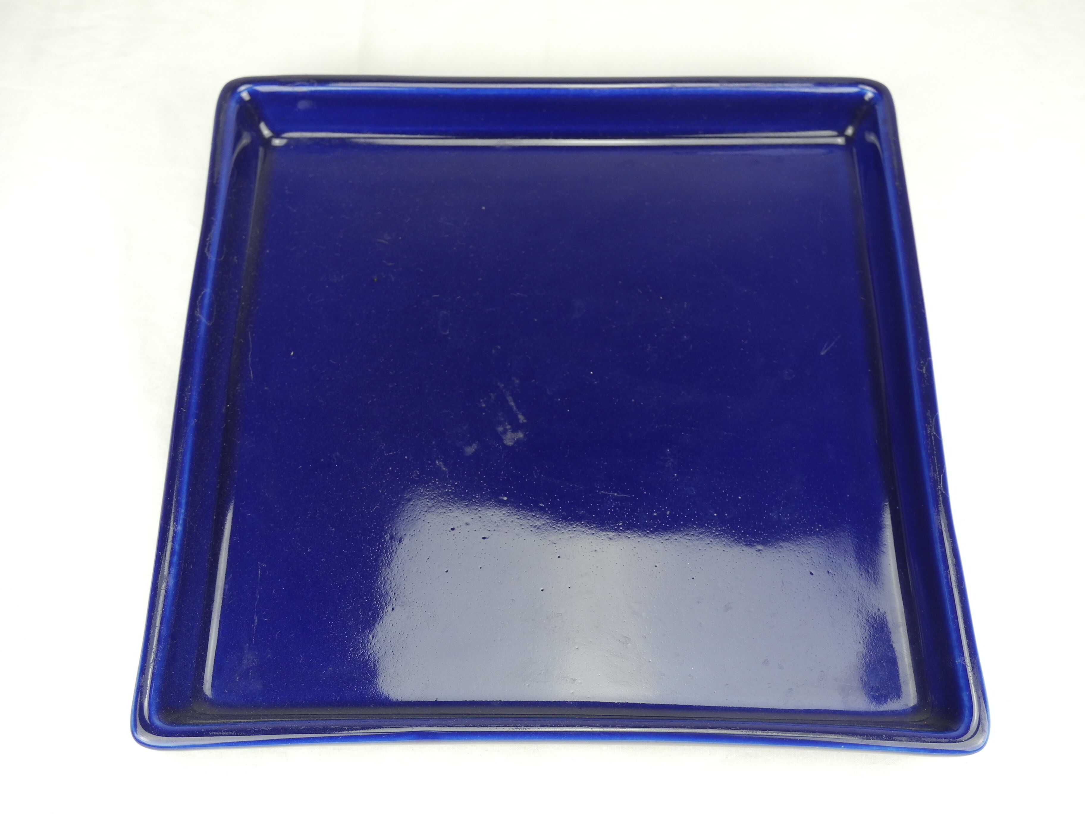 Old tile tray blue oven