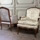 Pair of large Louis XV armchairs stamped Nicolas Quinibert Foliot, Paris, 18th century