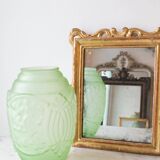 Paire de vases art decó verre moulé années 20/30