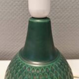 Lampe de table en céramique verte/bleue, danoise des années 1970.