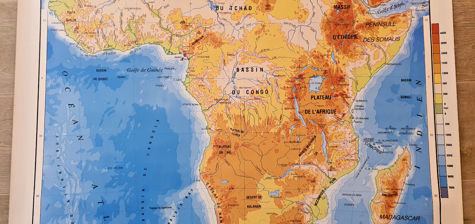 School wall poster Africa physical/political 140 cm x 97 cm brand soral