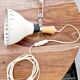 Vintage clamp lamp - Wood and metal - 70s