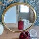 Vintage brass mirror top