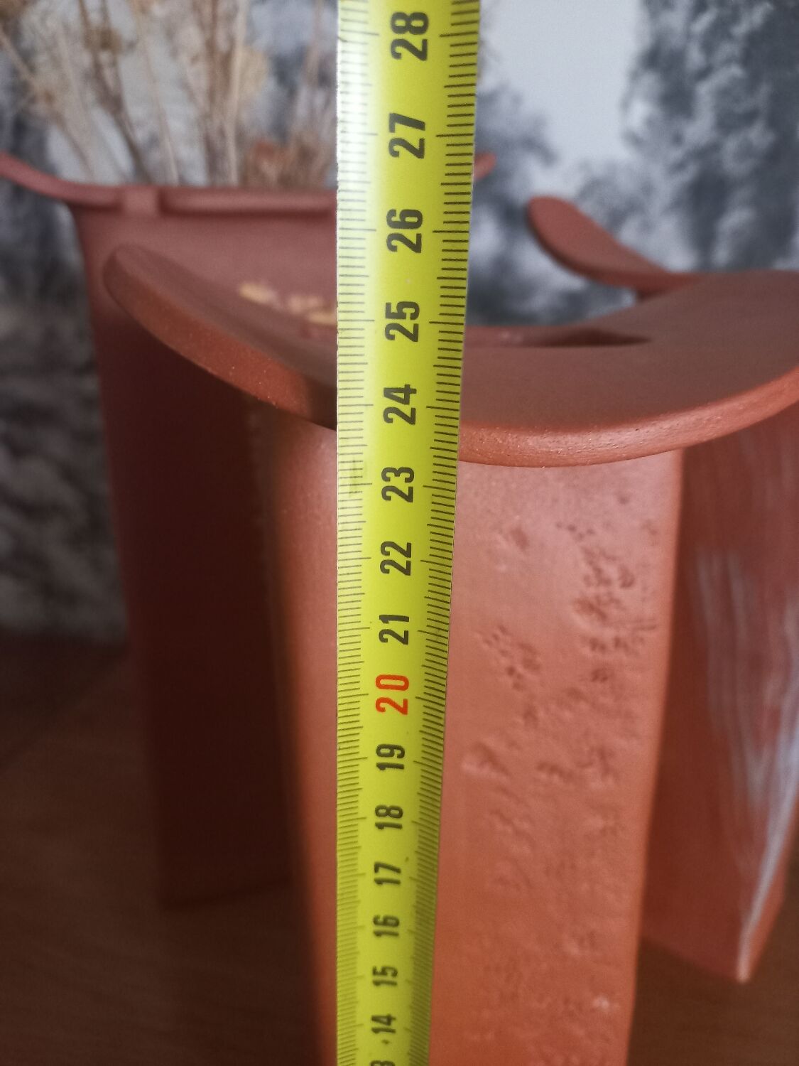 Trio of terracotta vases, unique pieces