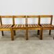 4 minimalist pine chairs Les Arcs, 1960s