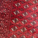 Nice big vintage carpet Bokhara handmade 200x282 cm
