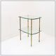 Brass side table with double glass top Maison Jansen Style - Circa 1940