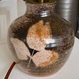Signature enameled ceramic lamp base to decipher