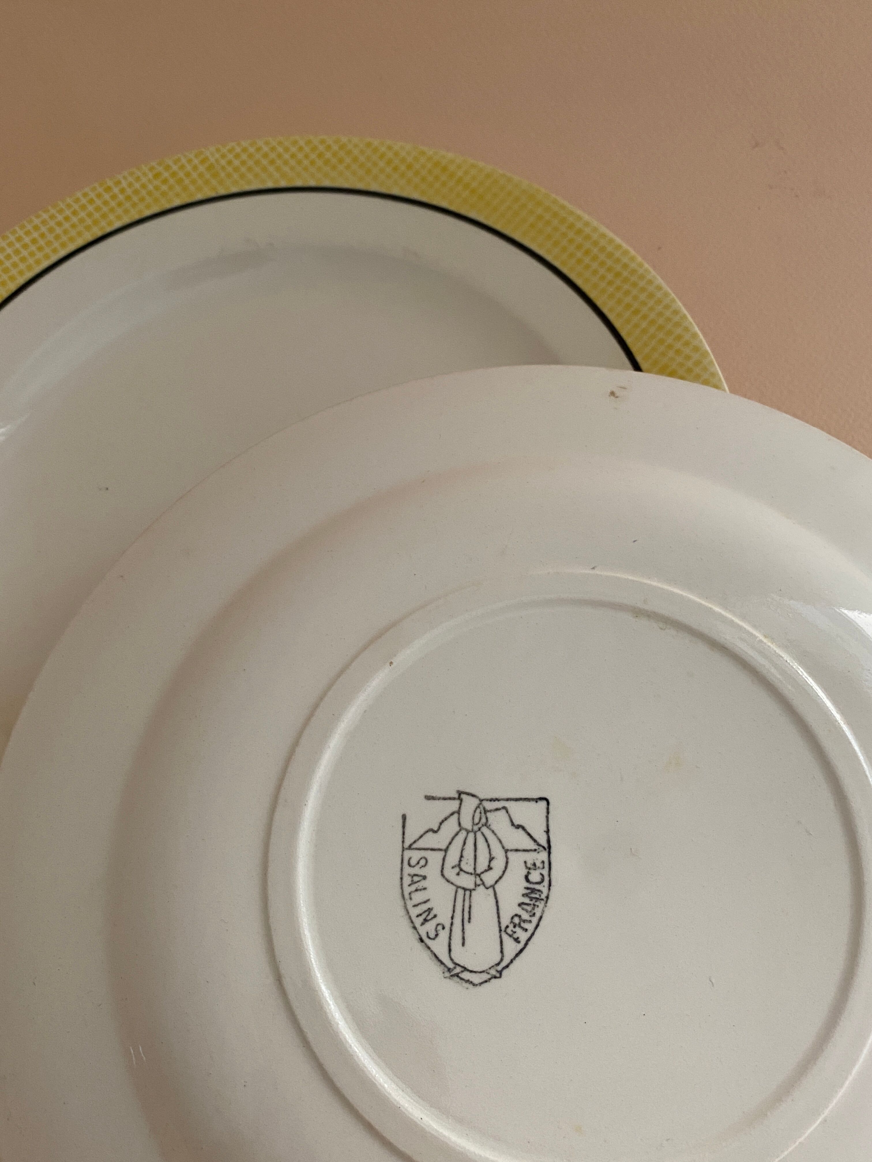 Salins plates yellow black