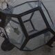 Old lantern in brass and glass with 8 facets or 24 stained glass windows