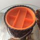 Rattan sewing basket from the 60s and 70s