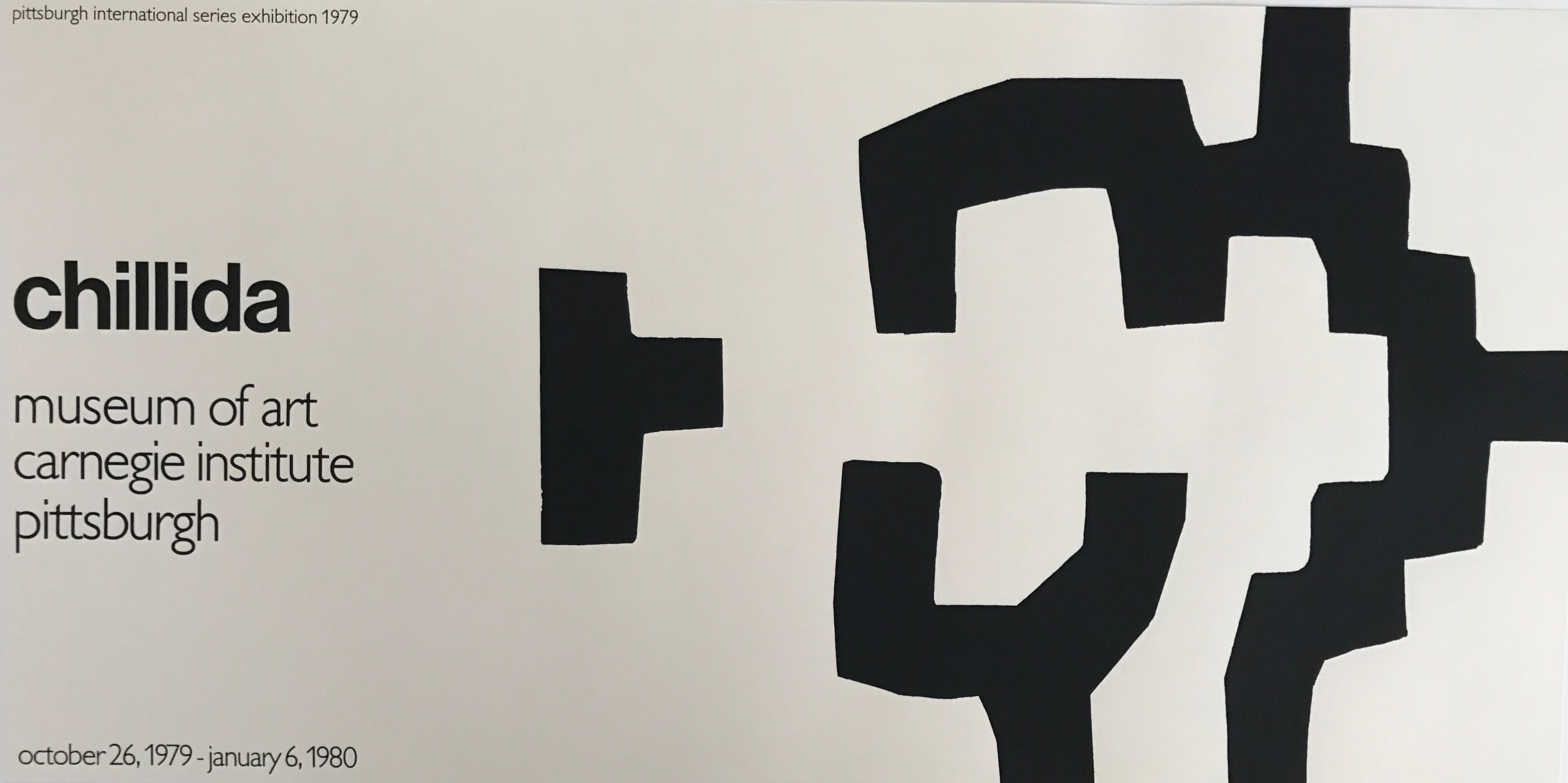 Screen print poster by Eduardo Chillda, Carnegie Institute Pittsburgh, 1979