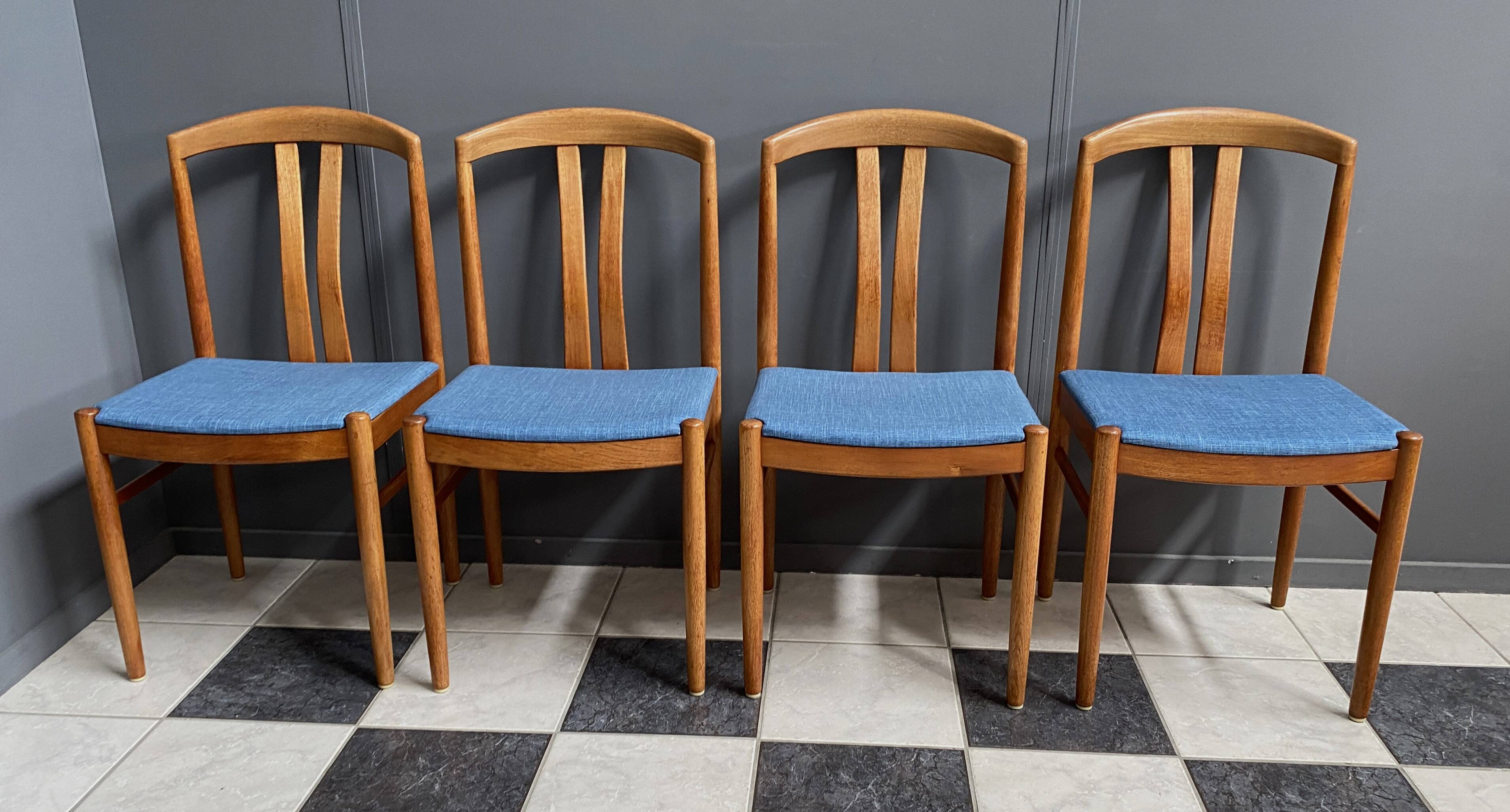 4x Ekstrom Oak dining chairs for Johansson & Soner Sweden 1960s