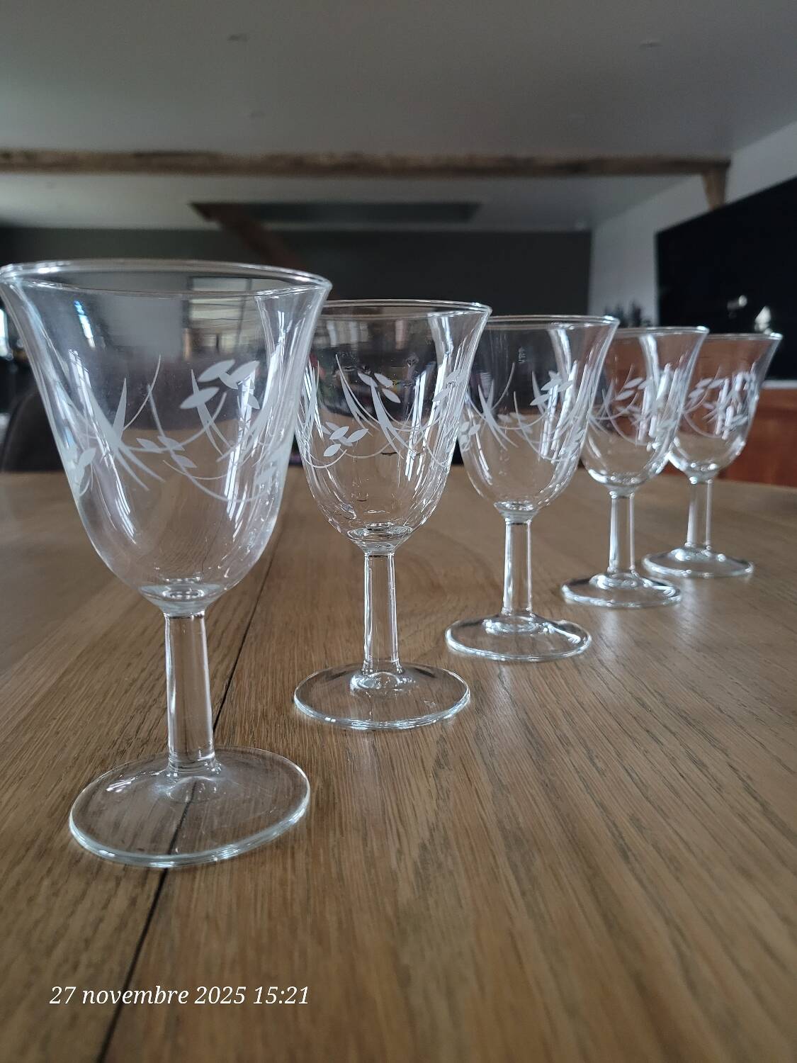6 verres à vin vintage