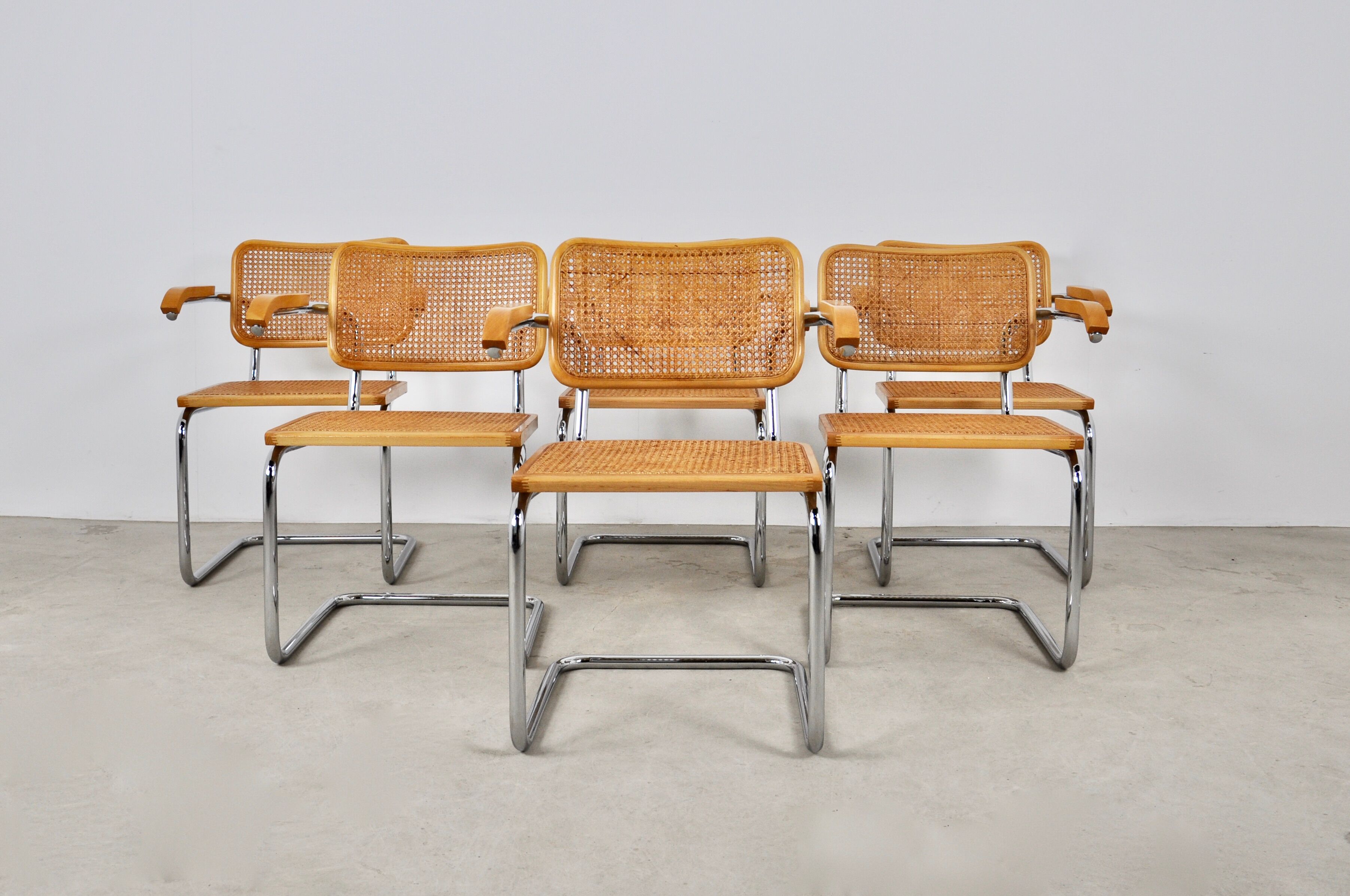 Set of 6 armchairs B64 by Marcel Breuer