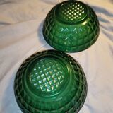 2 salad bowls green 70s