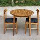 Table ronde en bois massif et 2 chaises scandinaves ikea nackanäs