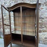 Display Cabinet Silver Cabinet Bookcase Provence Rocaille Louis XV Carved Oak 1960