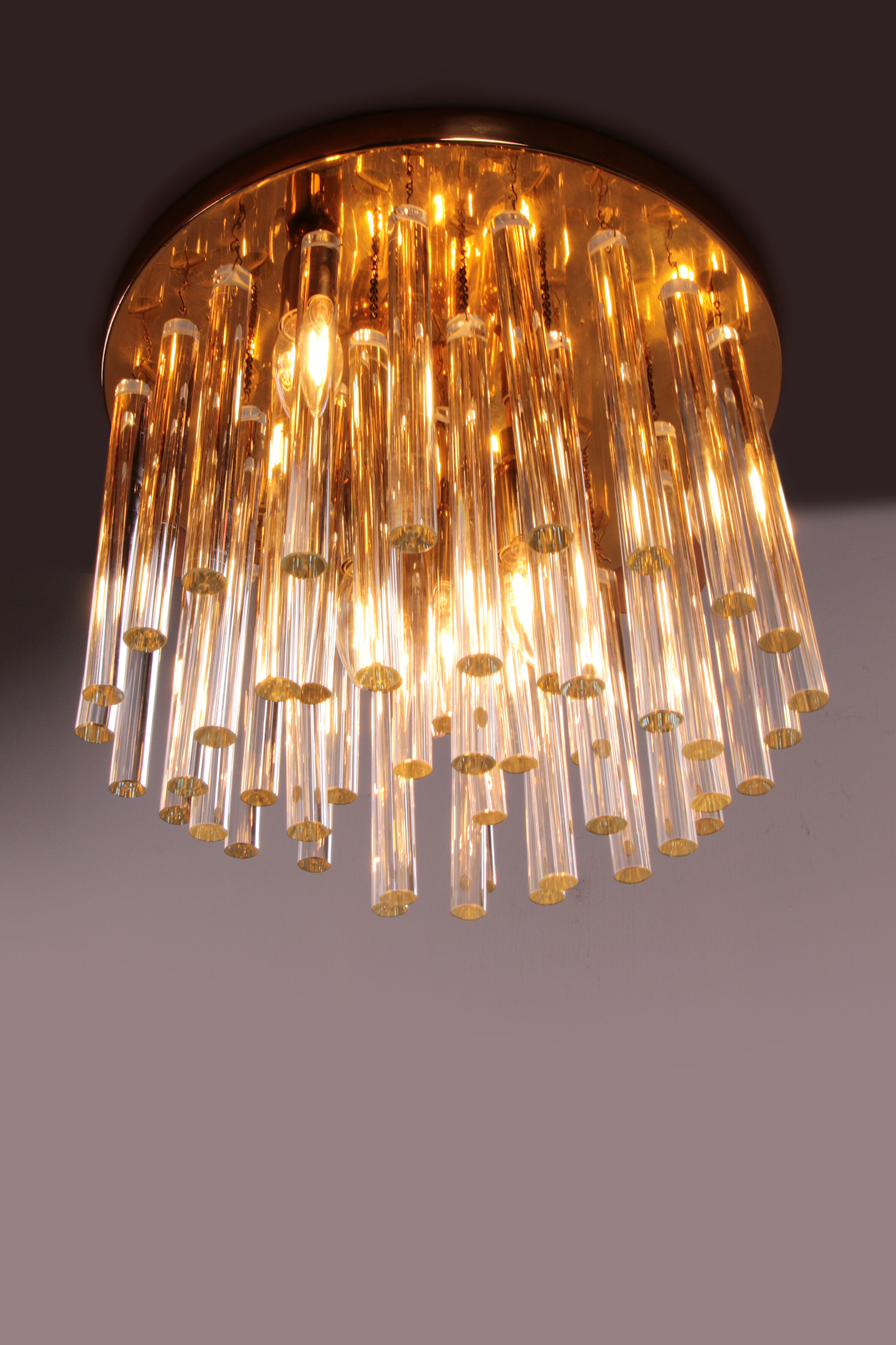 Crystal chandelier or ceiling lamp 1960, Germany