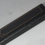 Antique English silver plated and wood dessert service cutlery B522