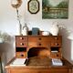 Antique solid wood desk/secretary