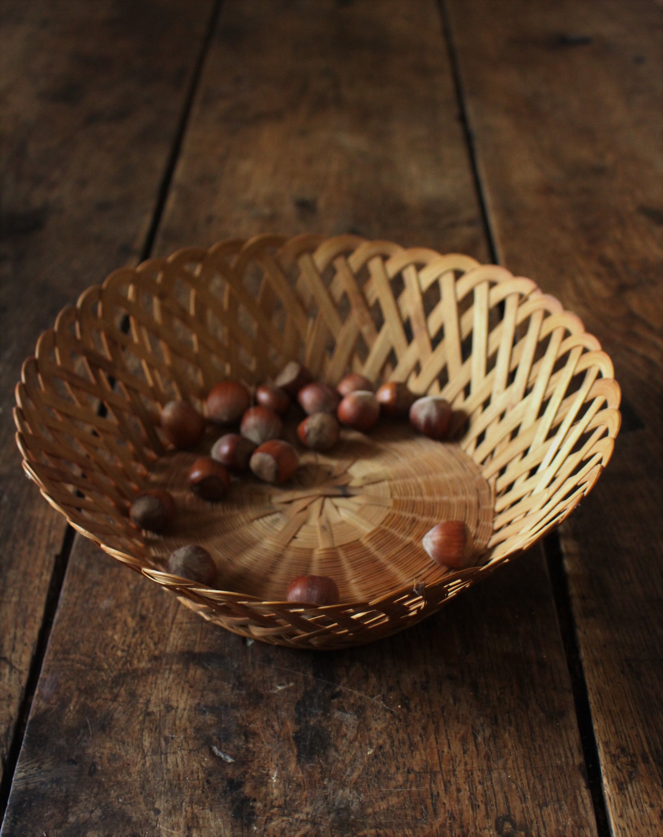 Braided openwork vintage basket