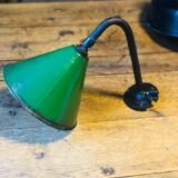 Industrial sconce in green and white